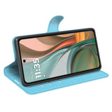 Motorola Moto G75 (5G) - EIDERWOOD Kunstlæder Flip Cover m. Kortholder & Ståfunktion - Blå