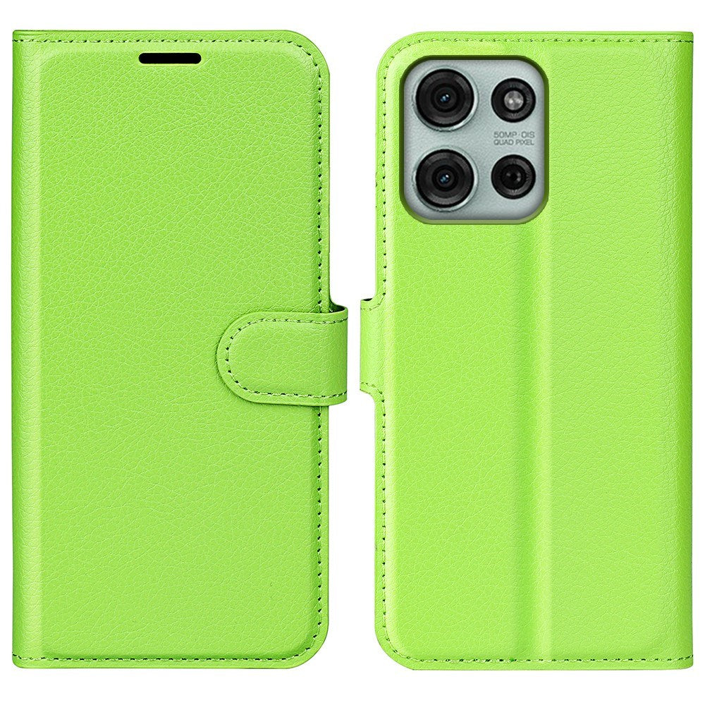 Motorola Moto G75 (5G) - EIDERWOOD Kunstlæder Flip Cover m. Kortholder & Ståfunktion - Grøn