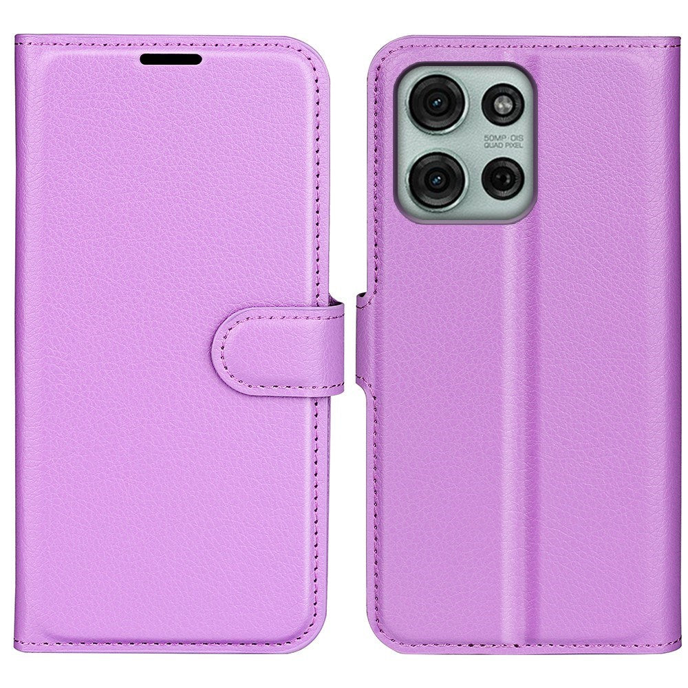 Motorola Moto G75 (5G) - EIDERWOOD Kunstlæder Flip Cover m. Kortholder & Ståfunktion - Lilla