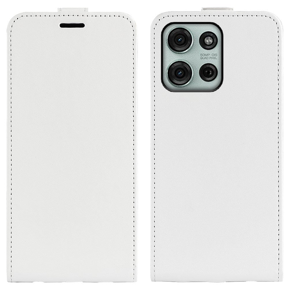 EIDERWOOD Motorola Moto G75 5G Etui med Kortlommer – Vertikal Flip Kunstlæder Cover - Hvid