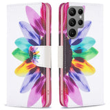 EIDERWOOD Samsung Galaxy S25 Ultra Kunstlæder Flip Cover m. Pung & Ståfunktion - Solsikke