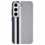 Samsung Galaxy S23 - EIDERWOOD Mønstret Carbon Cover - MagSafe Kompatibel - Grey Stripes