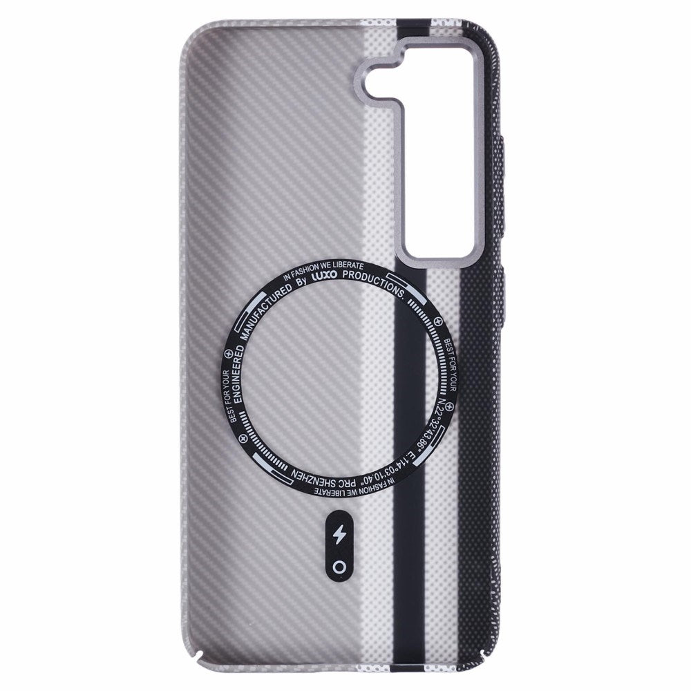 Samsung Galaxy S23 - EIDERWOOD Mønstret Carbon Cover - MagSafe Kompatibel - Grey Stripes