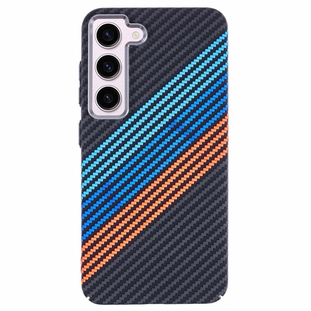 Samsung Galaxy S23 - EIDERWOOD Mønstret Carbon Cover - MagSafe Kompatibel - Colorful Stripes