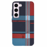 Samsung Galaxy S23 - EIDERWOOD Mønstret Carbon Cover - MagSafe Kompatibel - Dark Checkered Pattern