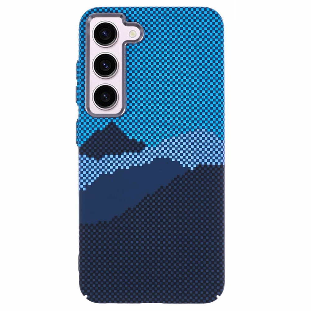 Samsung Galaxy S23 - EIDERWOOD Mønstret Carbon Cover - MagSafe Kompatibel - Blue Peak