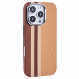 iPhone 16 Pro - EIDERWOOD Mønstret Carbon Cover - MagSafe Kompatibel - Light Stripes