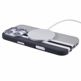 iPhone 16 Pro - EIDERWOOD Mønstret Carbon Cover - MagSafe Kompatibel - Grey Stripes