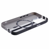 iPhone 16 Pro - EIDERWOOD Mønstret Carbon Cover - MagSafe Kompatibel - Grey Stripes