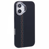 iPhone 16 - EIDERWOOD Mønstret Carbon Cover - MagSafe Kompatibel - Dark ZigZag Pattern