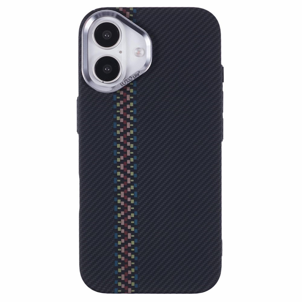 iPhone 16 - EIDERWOOD Mønstret Carbon Cover - MagSafe Kompatibel - Dark ZigZag Pattern