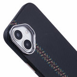 iPhone 16 - EIDERWOOD Mønstret Carbon Cover - MagSafe Kompatibel - Dark ZigZag Pattern