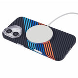 iPhone 16 - EIDERWOOD Mønstret Carbon Cover - MagSafe Kompatibel - Colorful Stripes