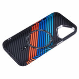 iPhone 16 - EIDERWOOD Mønstret Carbon Cover - MagSafe Kompatibel - Colorful Stripes