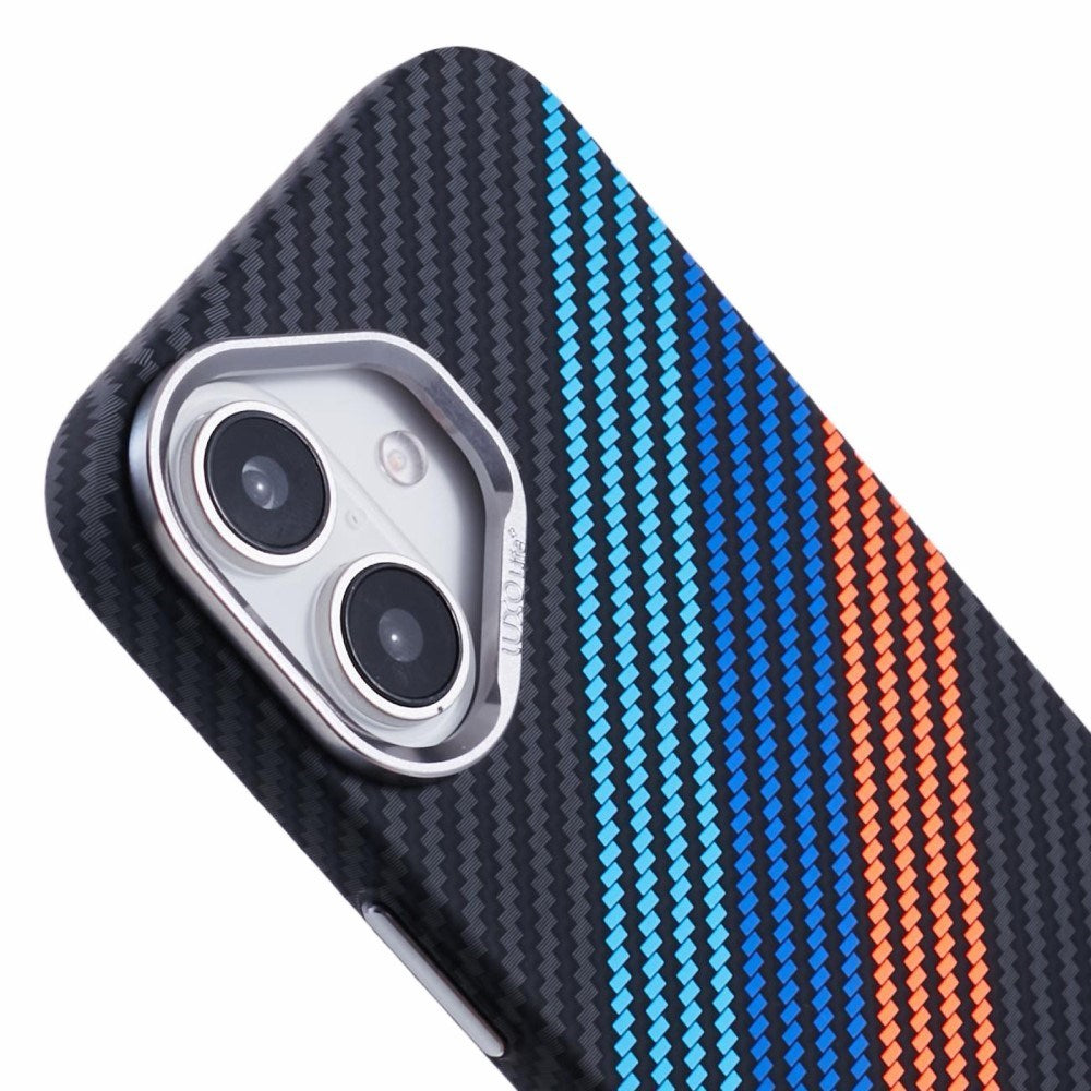 iPhone 16 - EIDERWOOD Mønstret Carbon Cover - MagSafe Kompatibel - Colorful Stripes