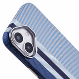 iPhone 16 - EIDERWOOD Mønstret Carbon Cover - MagSafe Kompatibel - Blue Stripes