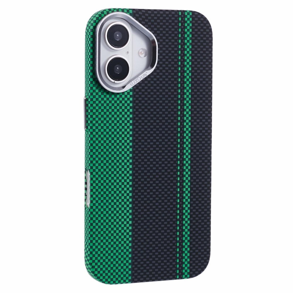 iPhone 16 - EIDERWOOD Mønstret Carbon Cover - MagSafe Kompatibel - Green/Black