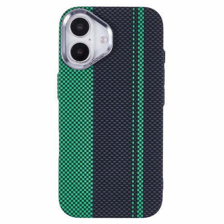 iPhone 16 - EIDERWOOD Mønstret Carbon Cover - MagSafe Kompatibel - Green/Black