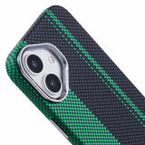 iPhone 16 - EIDERWOOD Mønstret Carbon Cover - MagSafe Kompatibel - Green/Black