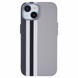 iPhone 15 - EIDERWOOD Mønstret Carbon Cover - MagSafe Kompatibel - Grey Stripes