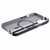 iPhone 15 - EIDERWOOD Mønstret Carbon Cover - MagSafe Kompatibel - Grey Stripes