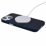 iPhone 15 - EIDERWOOD Mønstret Carbon Cover - MagSafe Kompatibel - Dark Colored Pattern