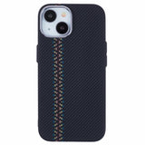 iPhone 15 - EIDERWOOD Mønstret Carbon Cover - MagSafe Kompatibel - Dark ZigZag Pattern