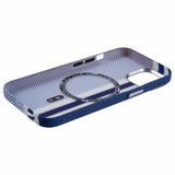 iPhone 15 - EIDERWOOD Mønstret Carbon Cover - MagSafe Kompatibel - Blue Stripes