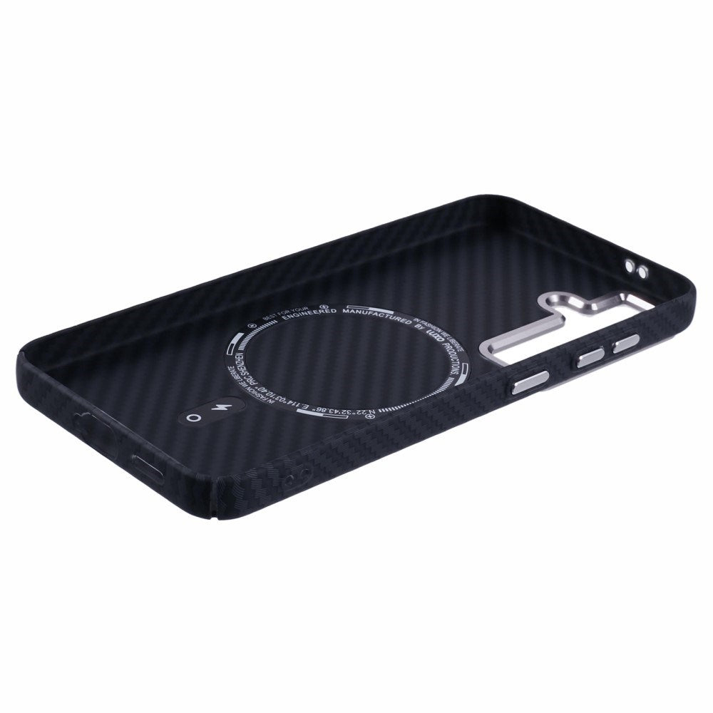 Samsung Galaxy S24 - EIDERWOOD Mønstret Carbon Cover - MagSafe Kompatibel - Black