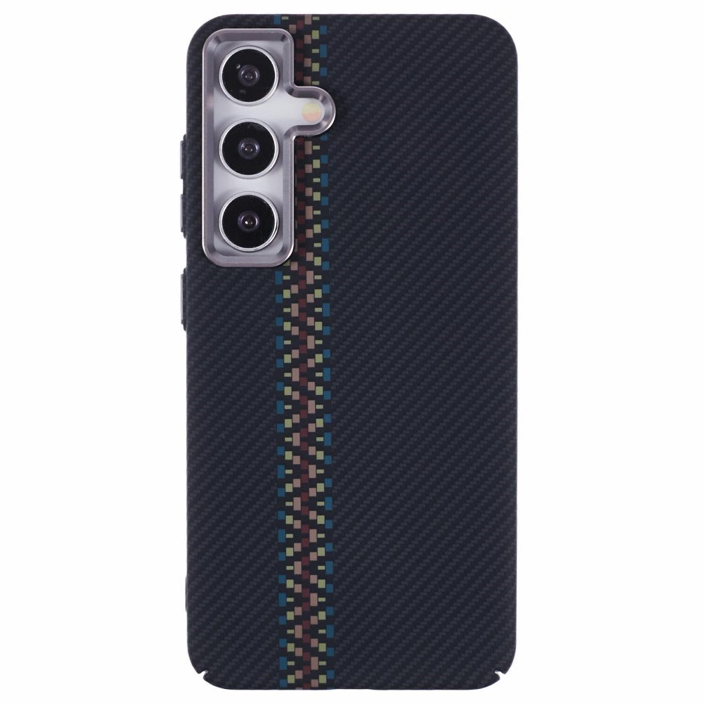 Samsung Galaxy S24 - EIDERWOOD Mønstret Carbon Cover - MagSafe Kompatibel - Dark ZigZag Pattern