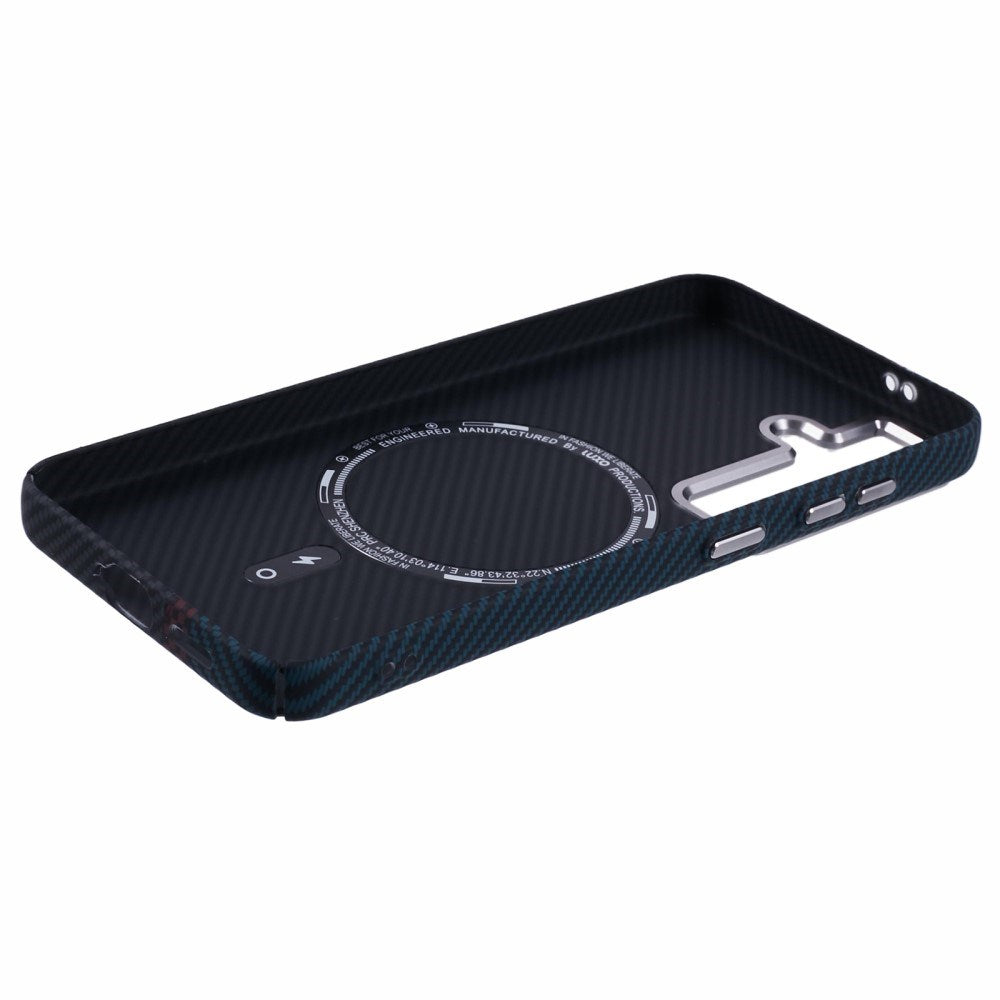 Samsung Galaxy S24 - EIDERWOOD Mønstret Carbon Cover - MagSafe Kompatibel - Dark Colored Pattern