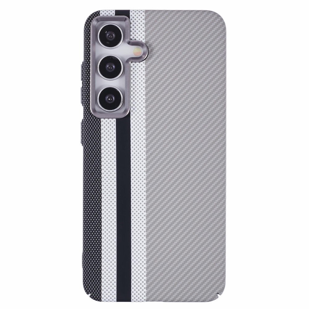 Samsung Galaxy S24 - EIDERWOOD Mønstret Carbon Cover - MagSafe Kompatibel - Grey Stripes