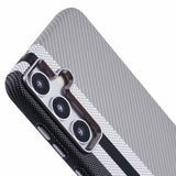 Samsung Galaxy S24 - EIDERWOOD Mønstret Carbon Cover - MagSafe Kompatibel - Grey Stripes