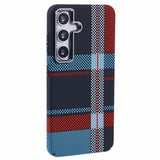 Samsung Galaxy S24 - EIDERWOOD Mønstret Carbon Cover - MagSafe Kompatibel - Dark Checkered Pattern