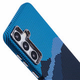 Samsung Galaxy S24 - EIDERWOOD Mønstret Carbon Cover - MagSafe Kompatibel - Blue Peak