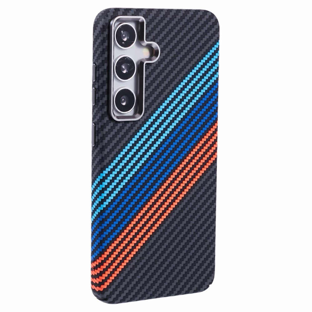 Samsung Galaxy S24 - EIDERWOOD Mønstret Carbon Cover - MagSafe Kompatibel - Colorful Stripes