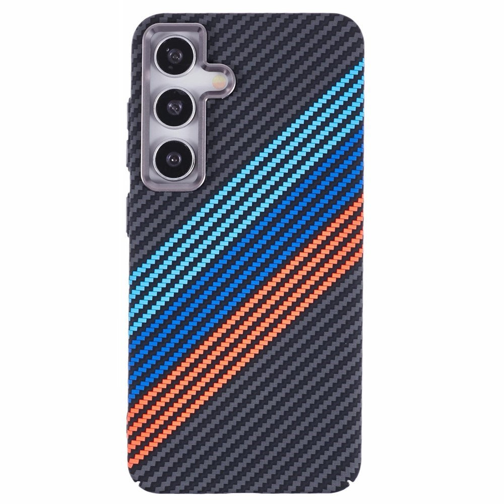 Samsung Galaxy S24 - EIDERWOOD Mønstret Carbon Cover - MagSafe Kompatibel - Colorful Stripes