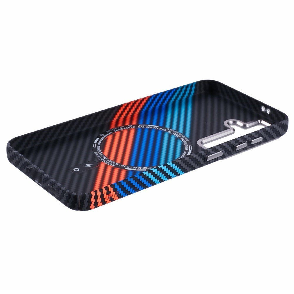 Samsung Galaxy S24 - EIDERWOOD Mønstret Carbon Cover - MagSafe Kompatibel - Colorful Stripes