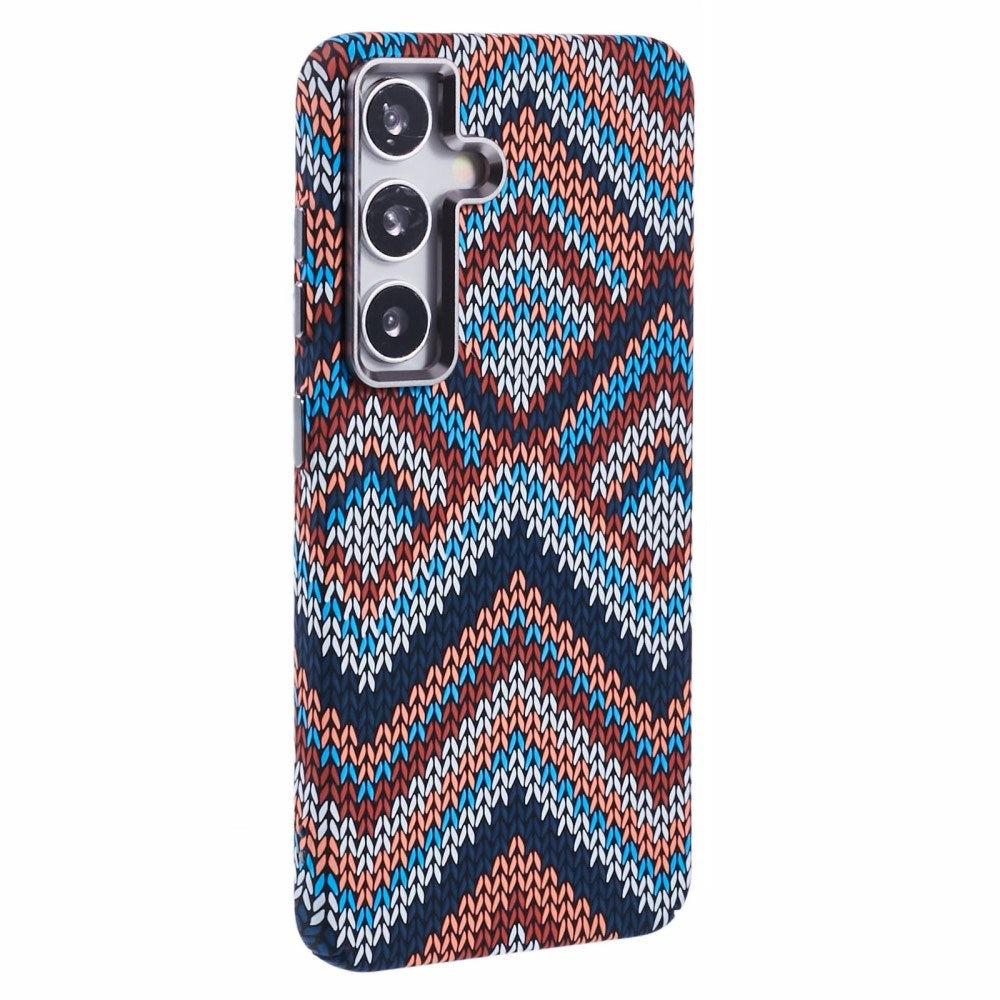 Samsung Galaxy S24 - EIDERWOOD Mønstret Carbon Cover - MagSafe Kompatibel - Retro Pattern