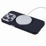 iPhone 15 Pro - EIDERWOOD Mønstret Carbon Cover - MagSafe Kompatibel - Black