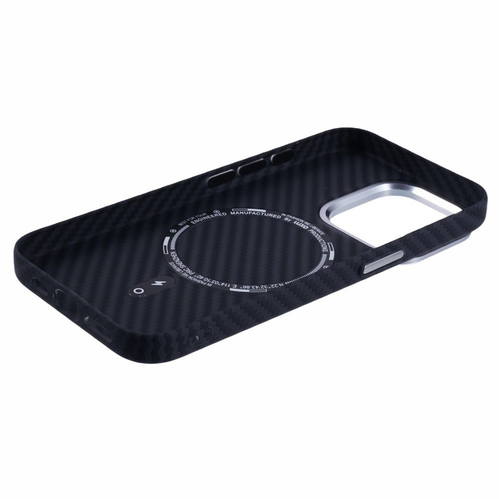 iPhone 15 Pro - EIDERWOOD Mønstret Carbon Cover - MagSafe Kompatibel - Black