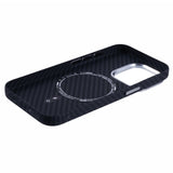 iPhone 15 Pro - EIDERWOOD Mønstret Carbon Cover - MagSafe Kompatibel - Black