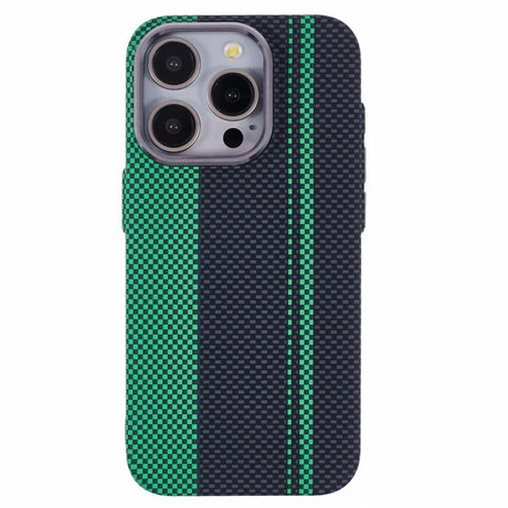 iPhone 15 Pro - EIDERWOOD Mønstret Carbon Cover - MagSafe Kompatibel - Green/Black