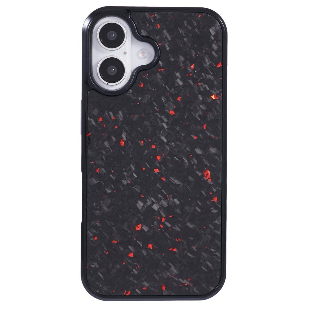 EIDERWOOD Cover til iPhone 16 - Aramid Fiber Bagside og Blød Plast - Rød