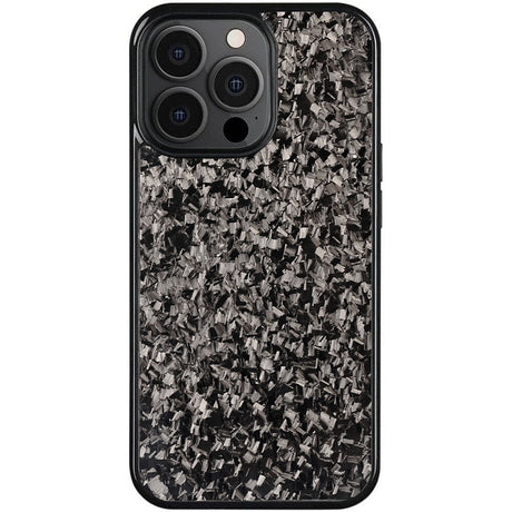 EIDERWOOD iPhone 15 Pro Carbon Cover m. Skridsikker Kant - MagSafe Kompatibelt - Sort