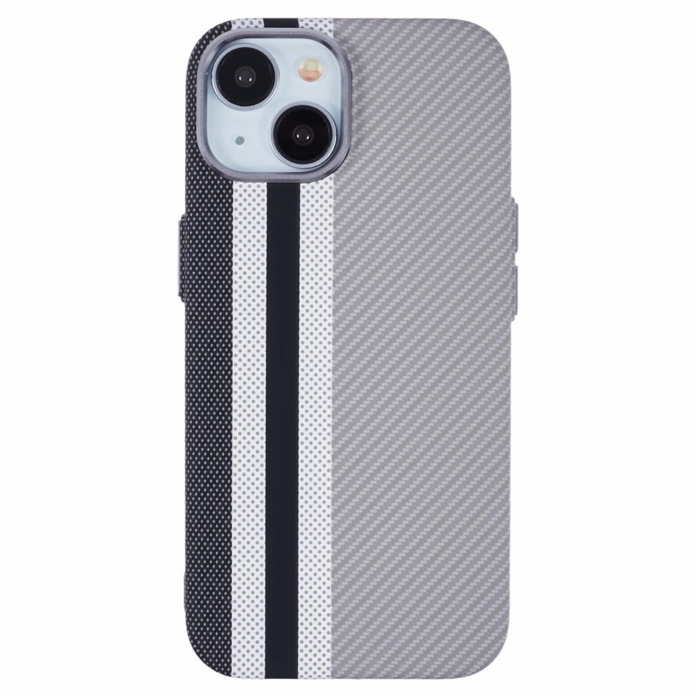 iPhone 14 - EIDERWOOD Mønstret Carbon Cover - MagSafe Kompatibel - Grey Stripes