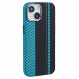 iPhone 14 - EIDERWOOD Mønstret Carbon Cover - MagSafe Kompatibel - Blue/Black