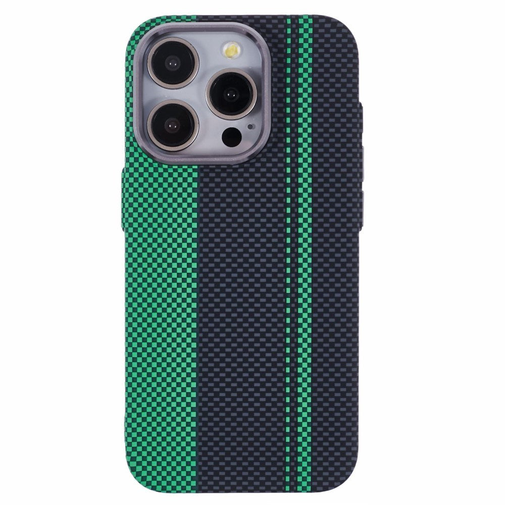 iPhone 14 Pro - EIDERWOOD Mønstret Carbon Cover - MagSafe Kompatibel - Green/Black