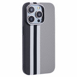 iPhone 14 Pro - EIDERWOOD Mønstret Carbon Cover - MagSafe Kompatibel - Grey Stripes