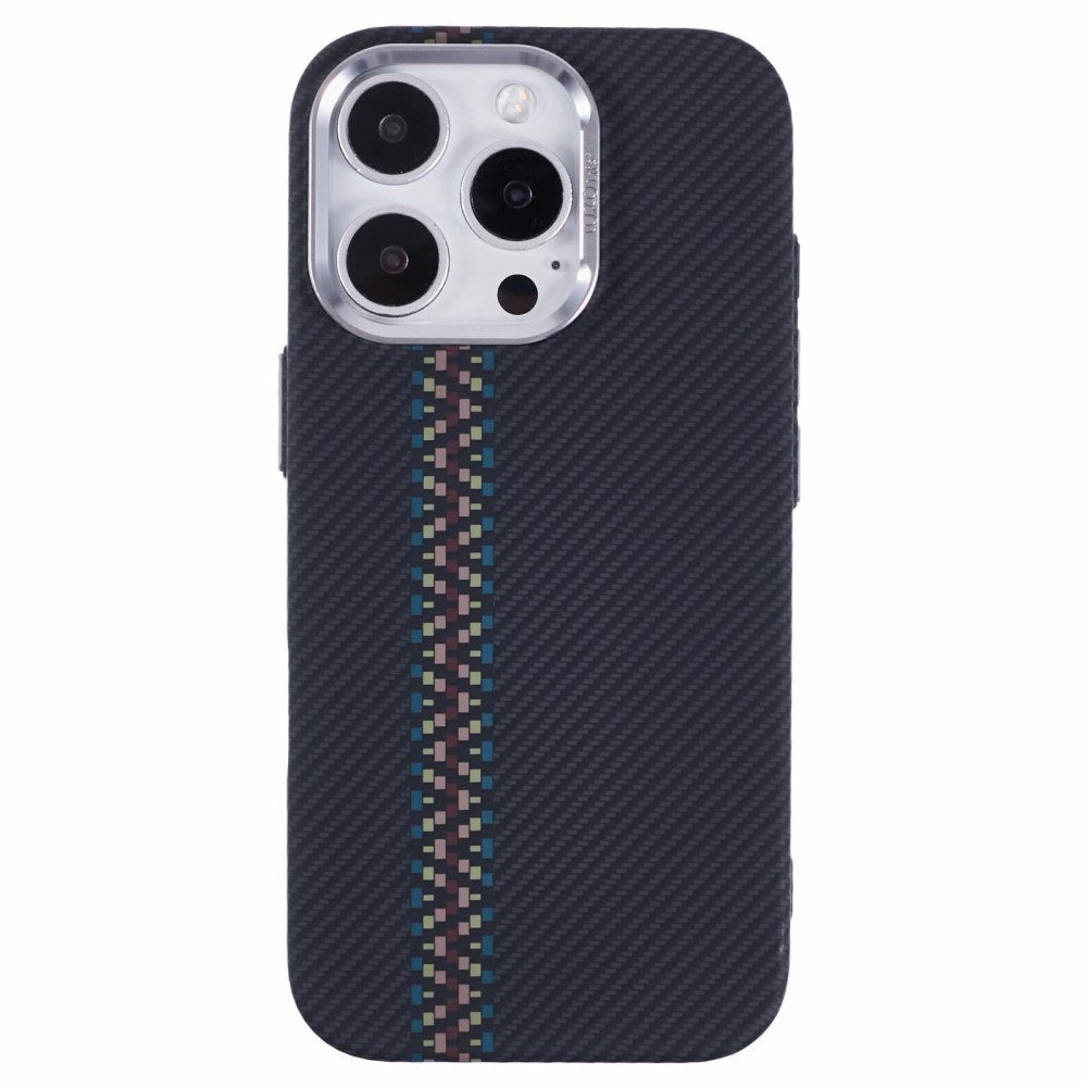 iPhone 14 Pro - EIDERWOOD Mønstret Carbon Cover - MagSafe Kompatibel - Dark ZigZag Pattern